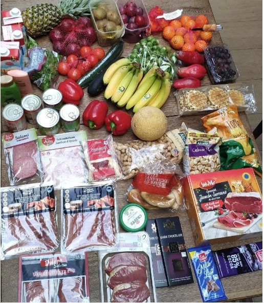 Der Einkauf in Belgien.