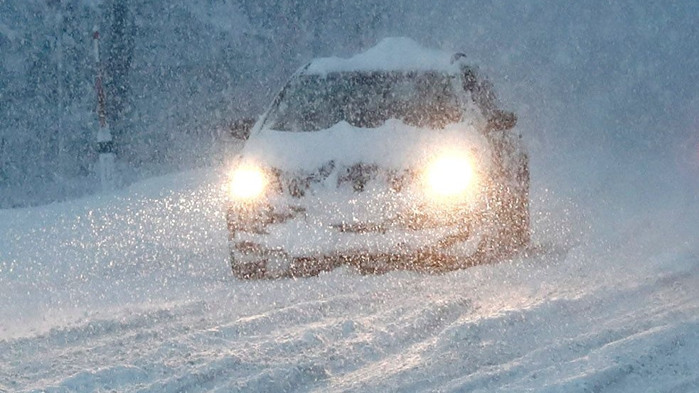 Starker Schneefall in der Stadt Klagenfurt. Archivbild