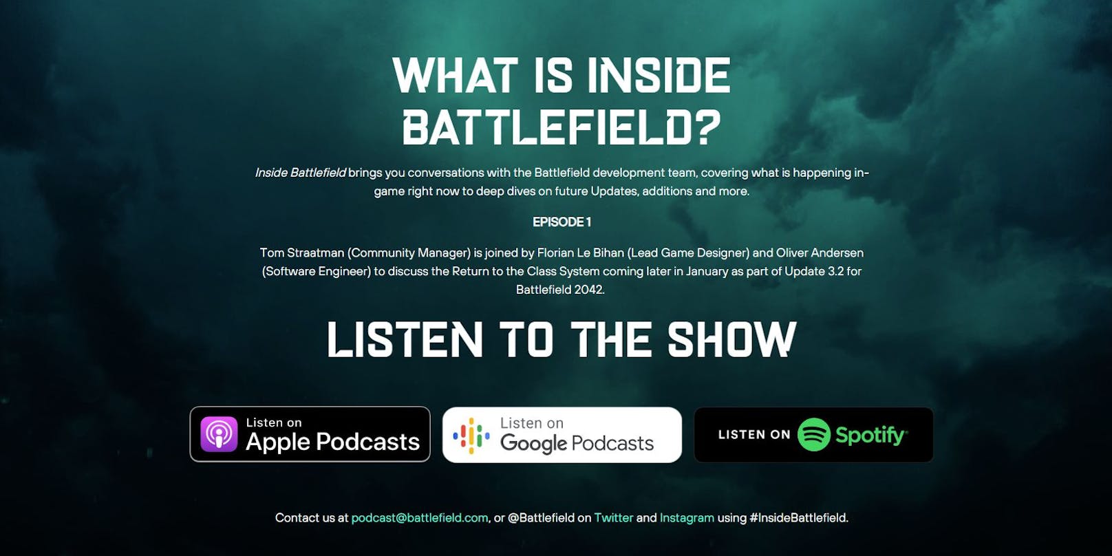 "Battlefield 2042" startet neue Podcast-Reihe "Inside Battlefield".
