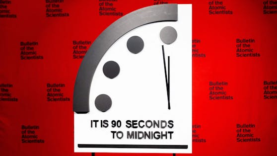 90 Sekunden vor 12: Die Gefahr, dass sich die Menschheit durch einen Atomkrieg oder Klimawandel selbst auslösche, sei so groß wie niemals zuvor seit Erfindung der Uhr.
