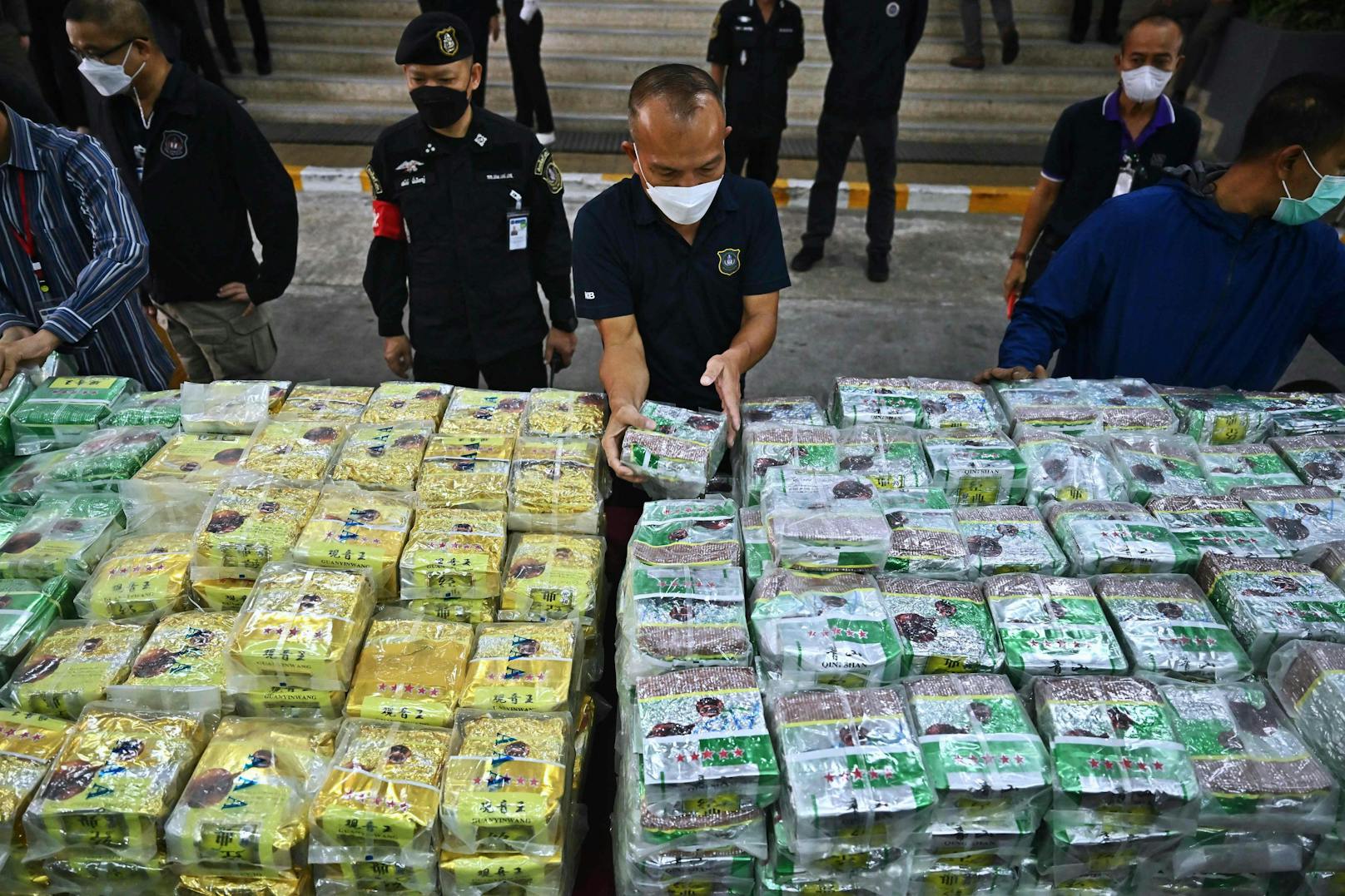 Die Polizei in Thailand konnte 1,1 Tonnen Crystal Meth beschlagnahmen.