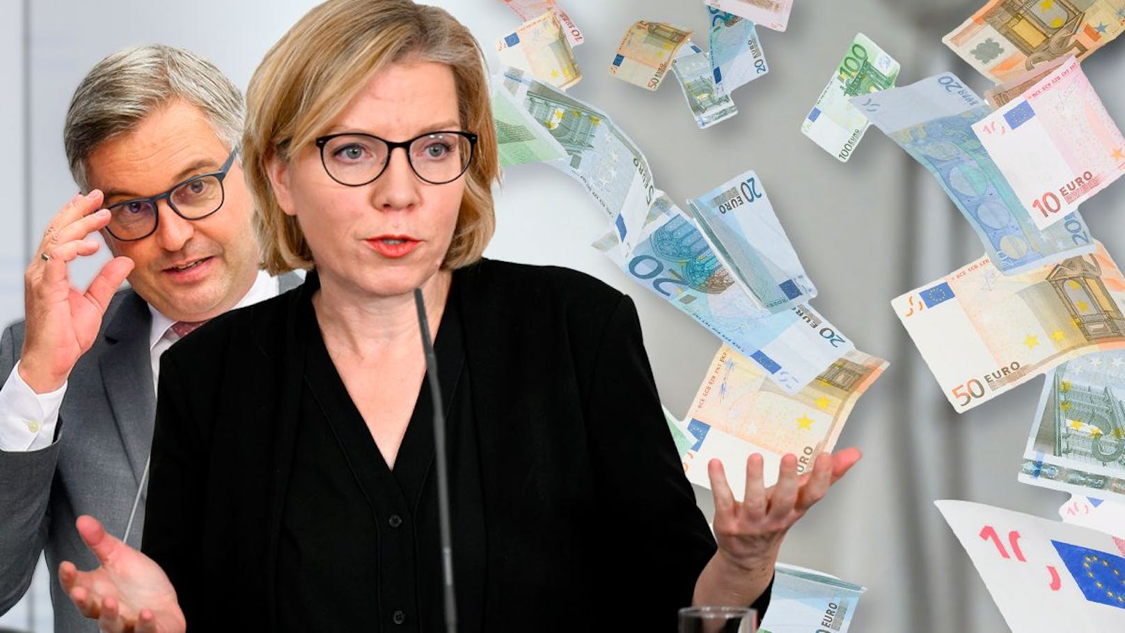 Finanzminister Magnus Brunner und Energieministerin Leonore Gewessler obliegt die Umsetzung des neuen Geldbonus.
