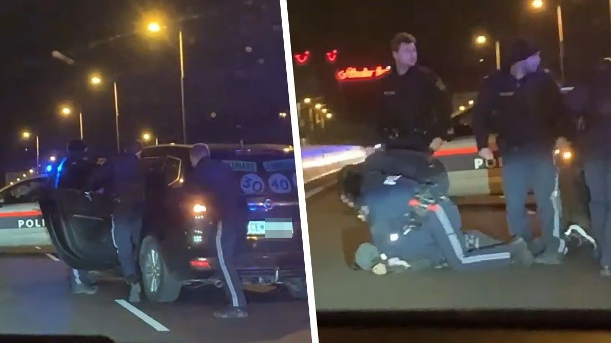 Polizei zieht flüchtenden Mann beim Gürtel aus Auto