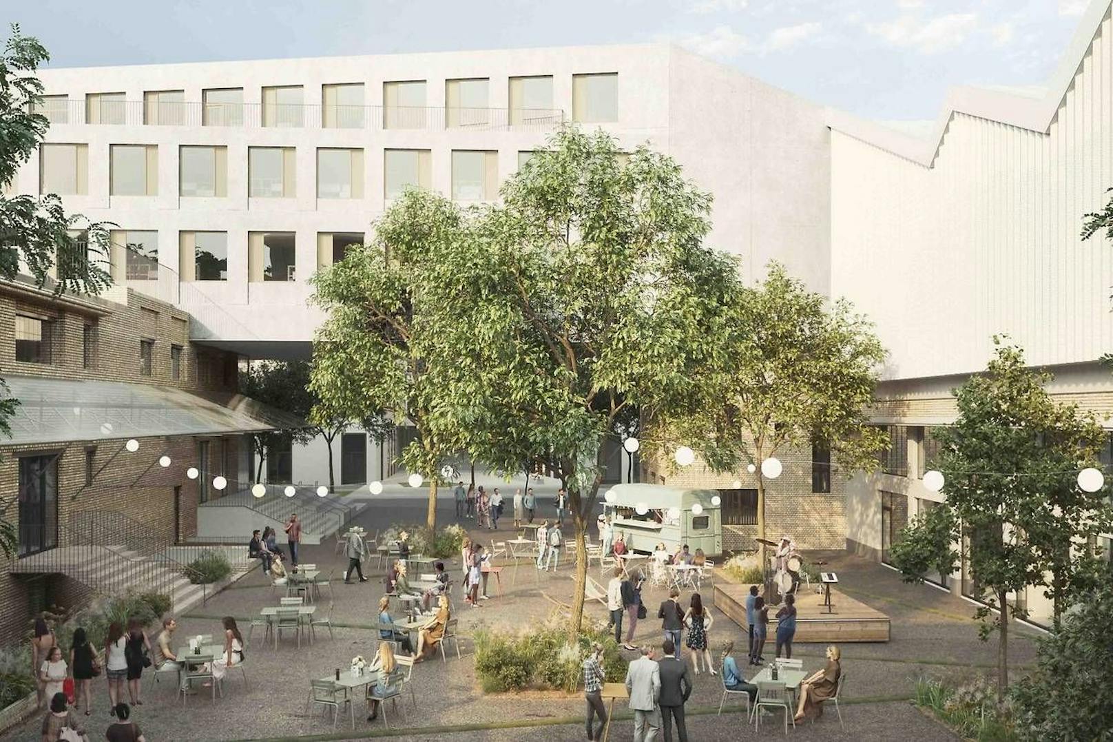 So soll das neue Grätzlzentrum "Fabrik1230" in Wien-Liesing aussehen. 