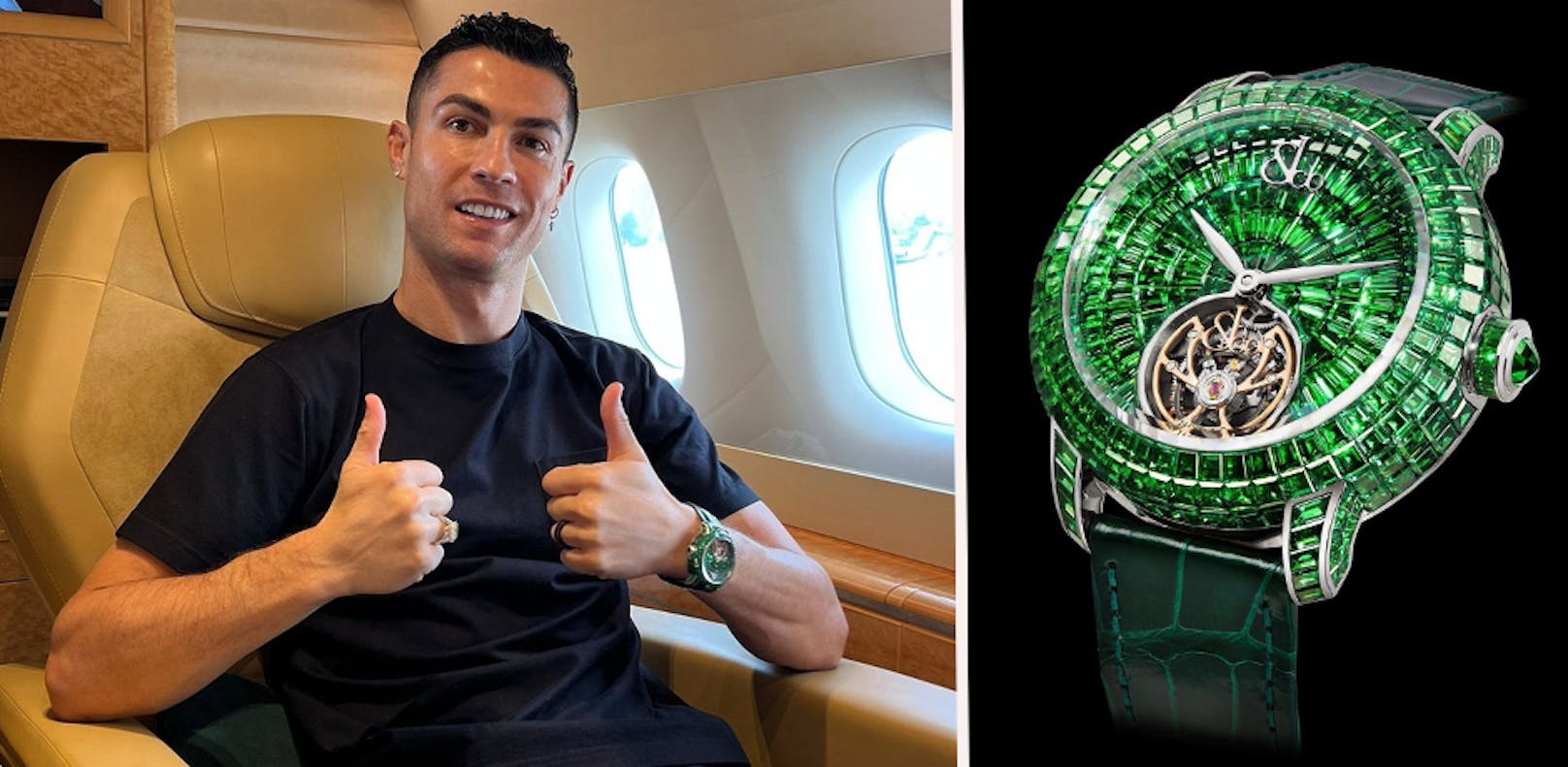 Cristiano Ronaldo trägt nun eine Uhr in den Farben Saudi-Arabiens. 