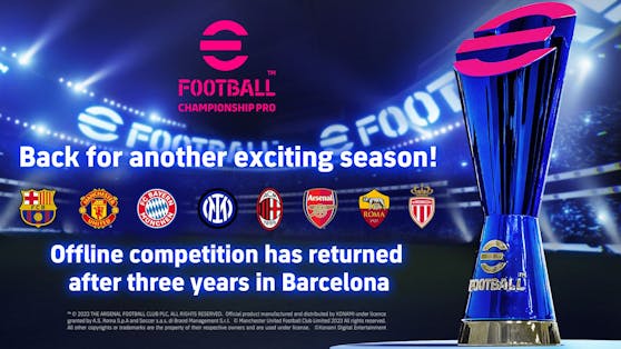 Konami verkündet die acht Klubs, die an der "eFootball Championship Pro 2023" teilnehmen.