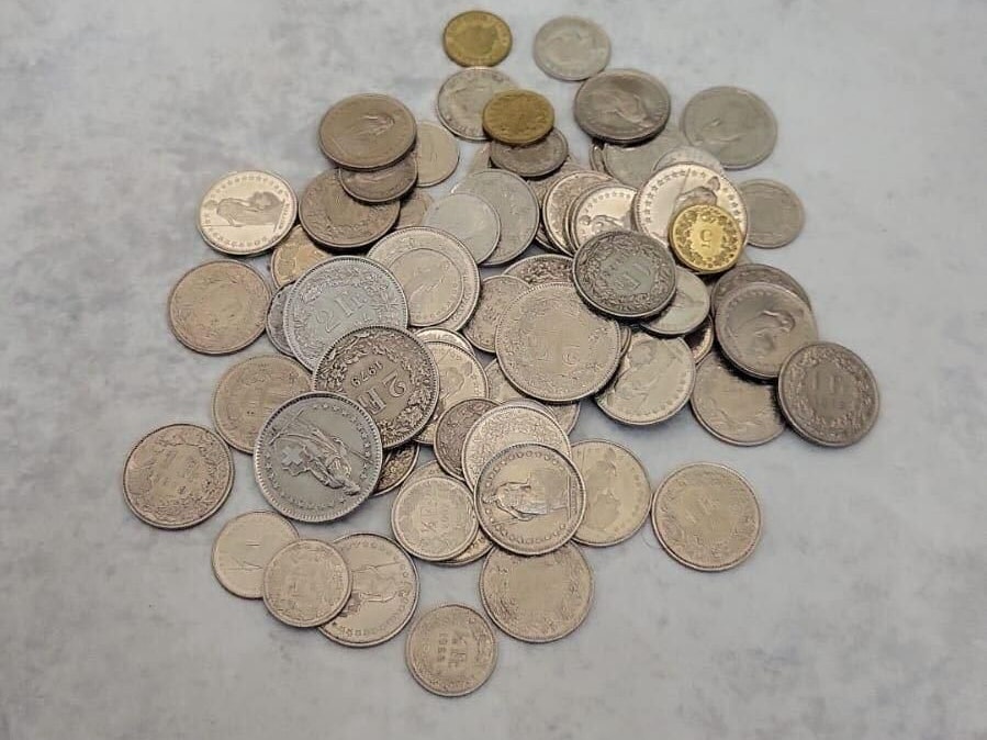 Mit diesen Münzen wollte der 21-Jährige die Busse begleichen.