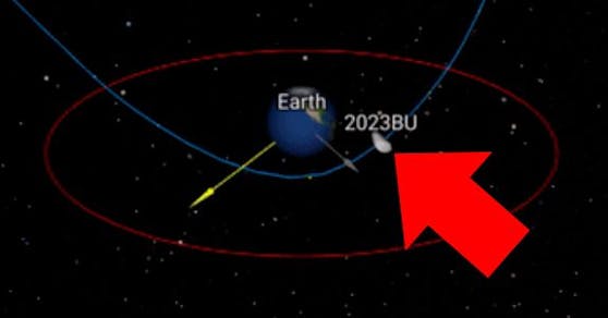 Der Asteroid 2023BU kam der Erde extrem nahe.
