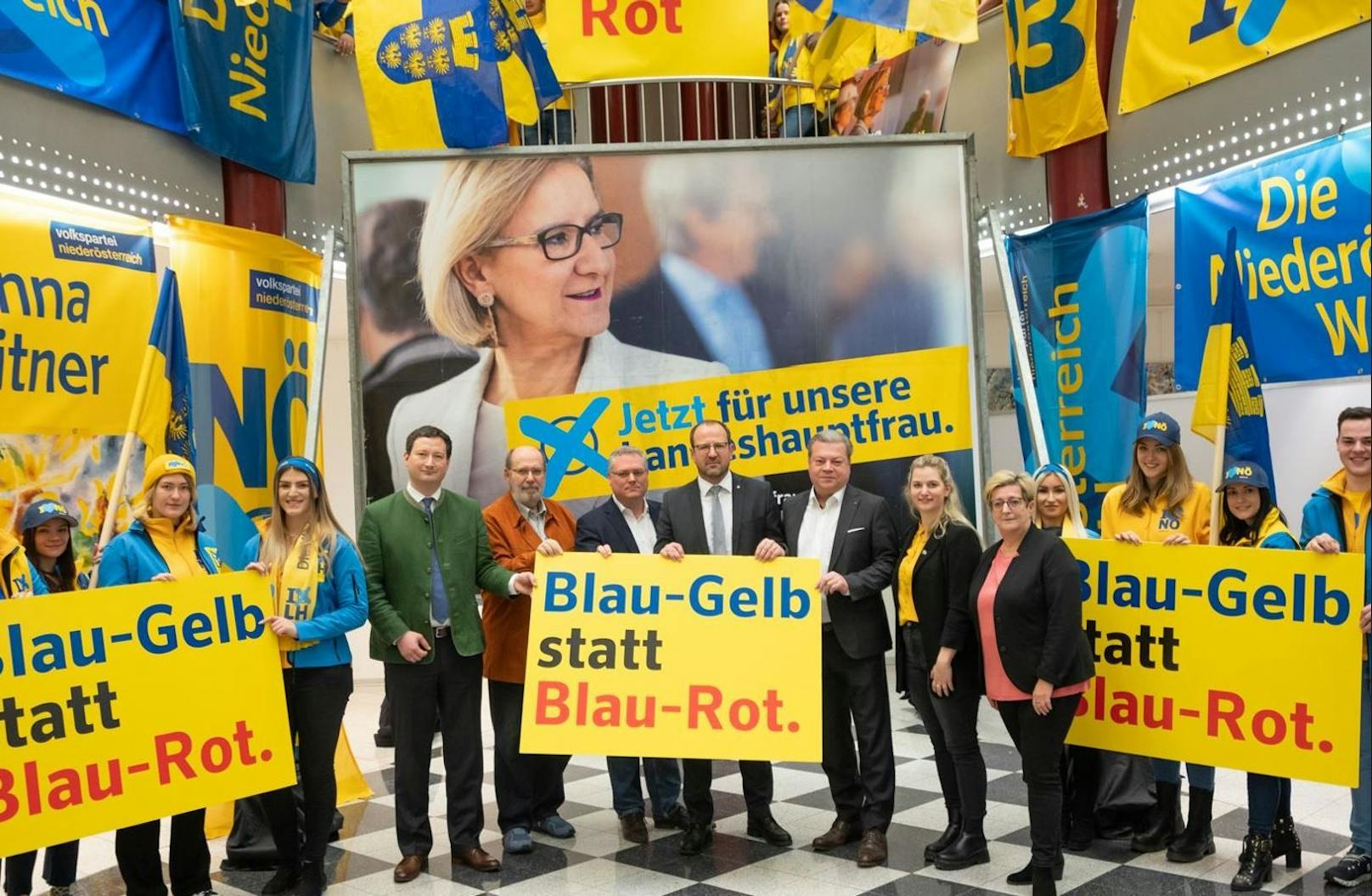 Blau-Gelb statt Blau-Rot fordert die VPNÖ.