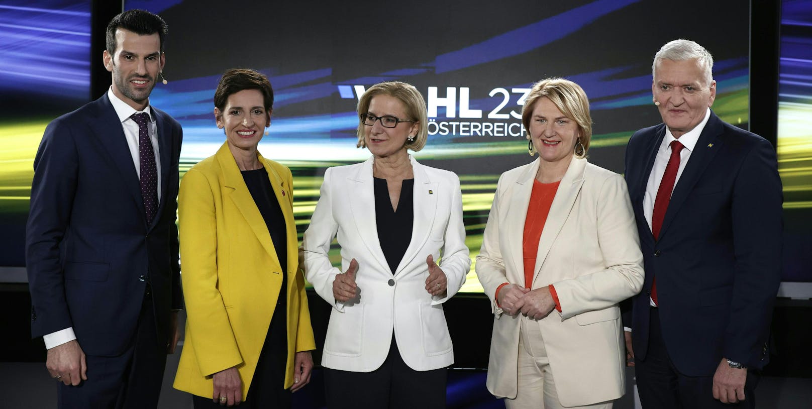 Wahl in NÖ: Die fünf Spitzenkandidaten von FP, NEOS, VP, Grüne und SP