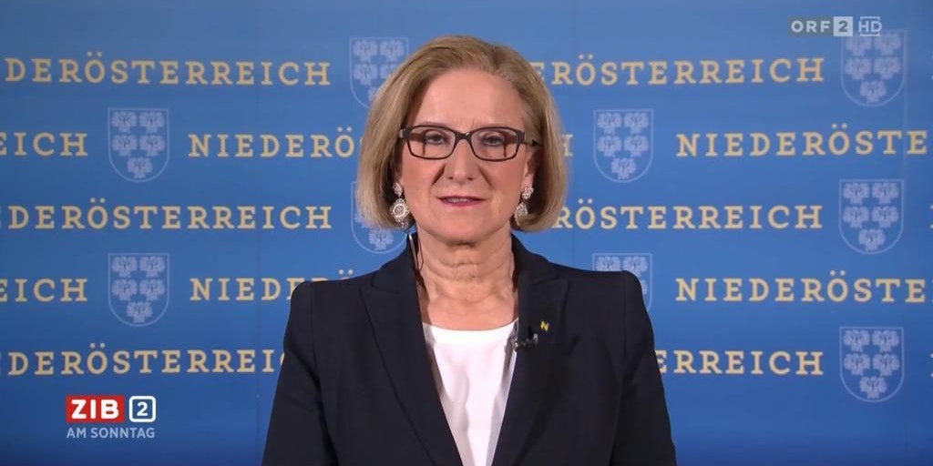 Johanna Mikl-Leitner war in der "ZiB2 am Sonntag" zu Gast,