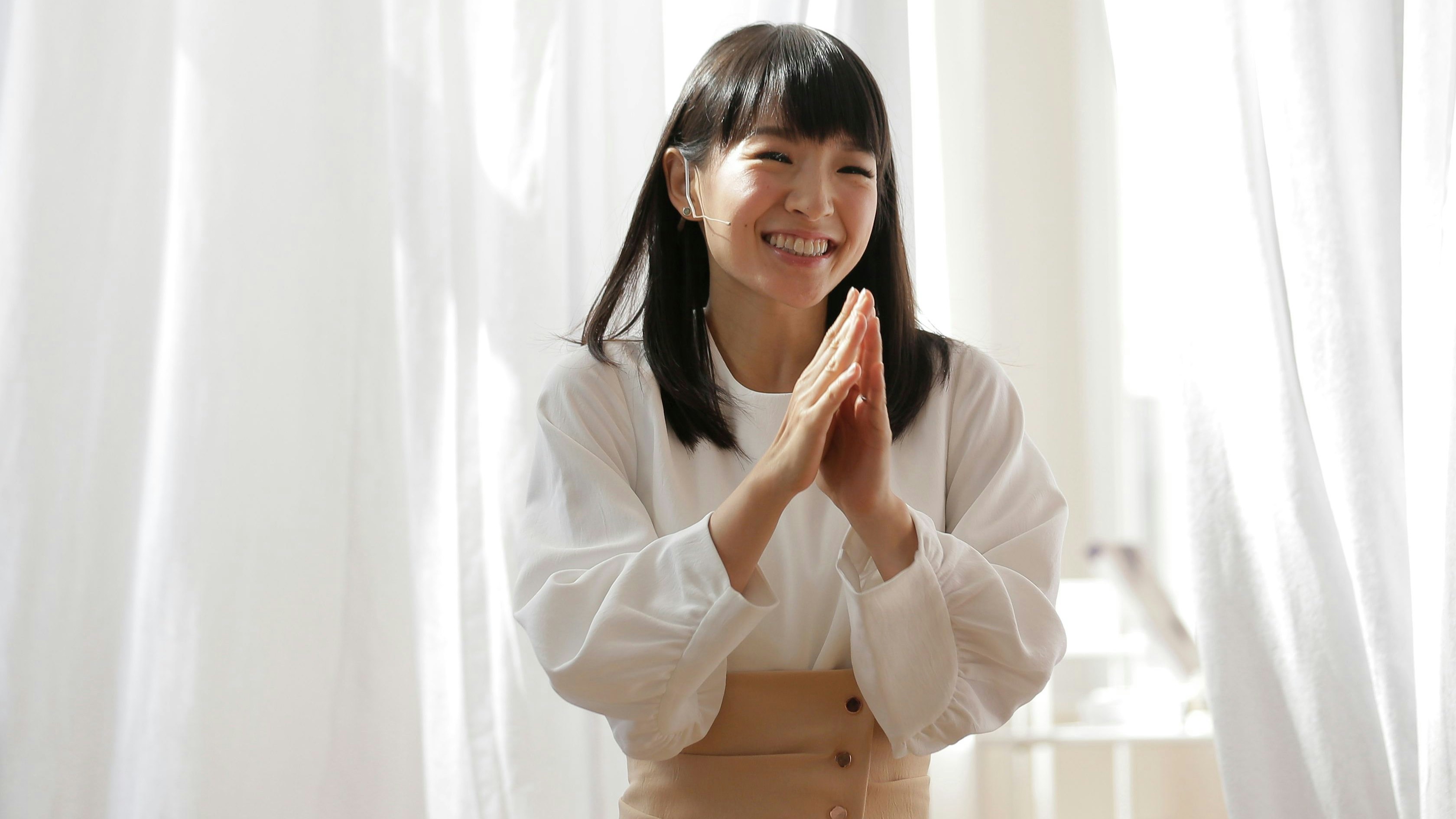 Download von www.picturedesk.com am 30.01.2023 (16:08).  FILE- In this July 11, 2018, file photo, Japanese organizational expert Marie Kondo appears at a media event to introduce her new line of storage boxes in New York. Kondo is sparking joy among shoppers feeling the urge to clean out their homes But once you master the Japanese organizing expertÄôs novel approach to de-cluttering, what do you do with all the stuff you donÄôt want? (AP Photo/Seth Wenig, File) - 20180711_PD21596 - Rechteinfo: Rights Managed (RM)