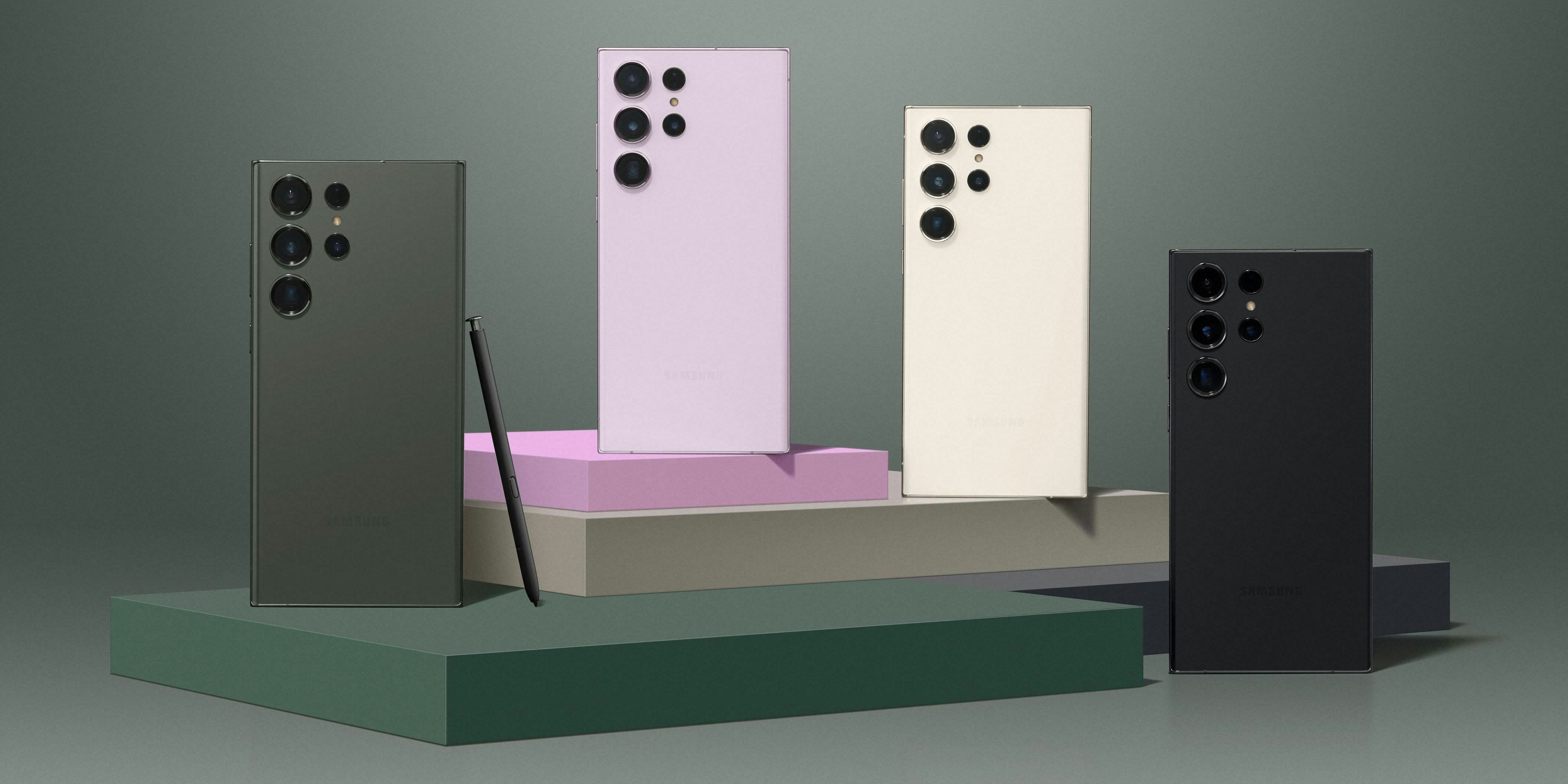 Drei Modelle, vier Farben: Flaggschiff der Smartphone-Serie ist das Samsung Galaxy S23 Ultra.