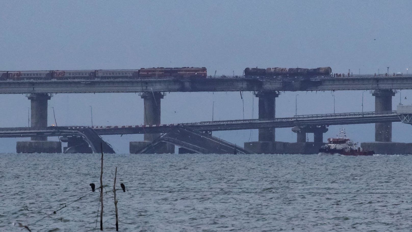 Die Brücke zur Krim wurde schon einmal Ziel eines Anschlags.