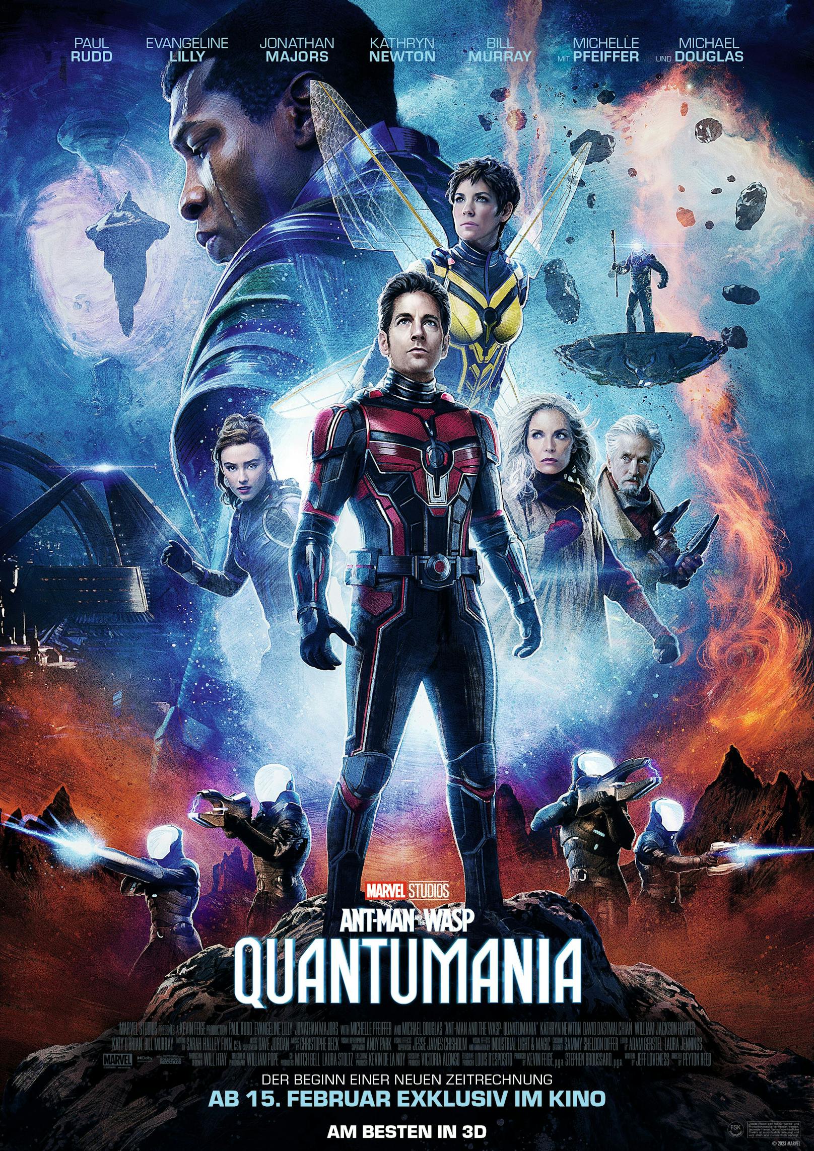 Plakat zum neuen Kinofilm "Ant-Man and the Wasp: Quantumania".
