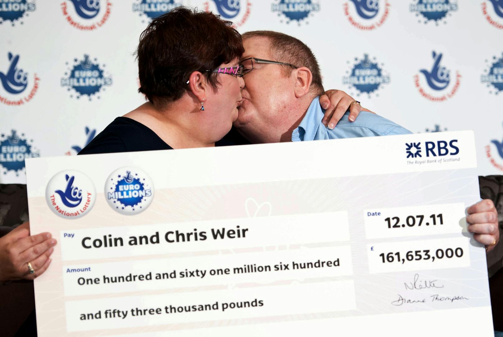 2011 machte der Lotto-Gewinn von knapp 204 Millionen Euro das Ehepaar Weir über Nacht zu Superreichen.