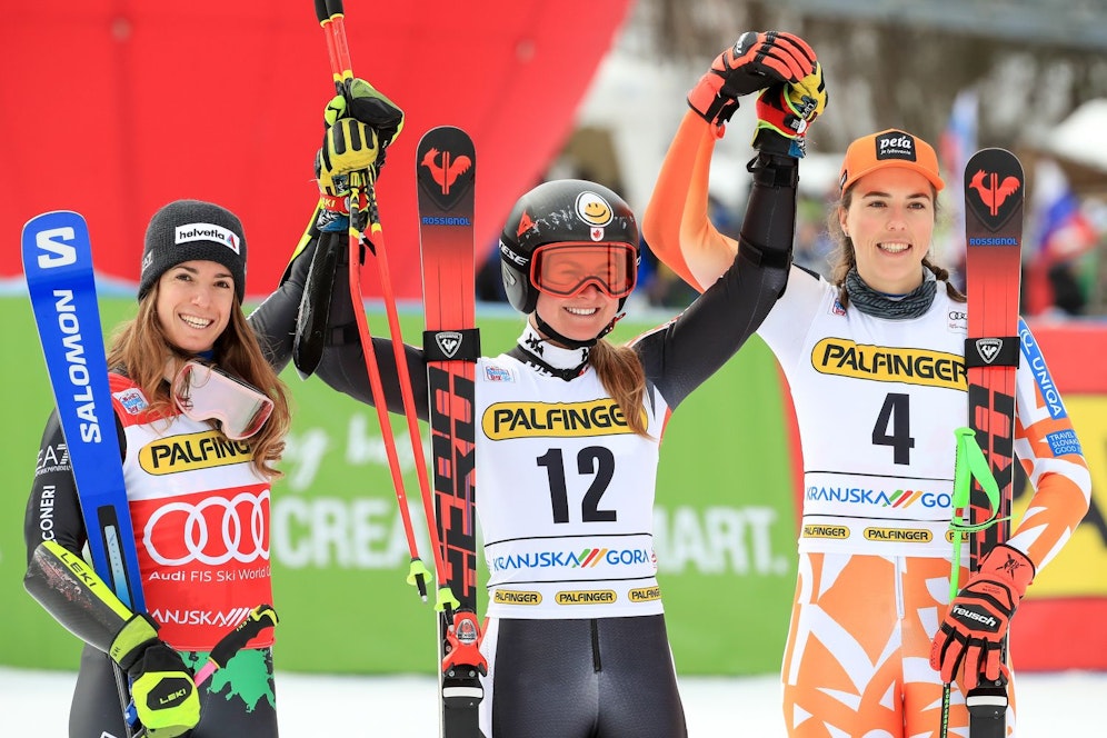 Valerie Grenier feiert ihren ersten Sieg