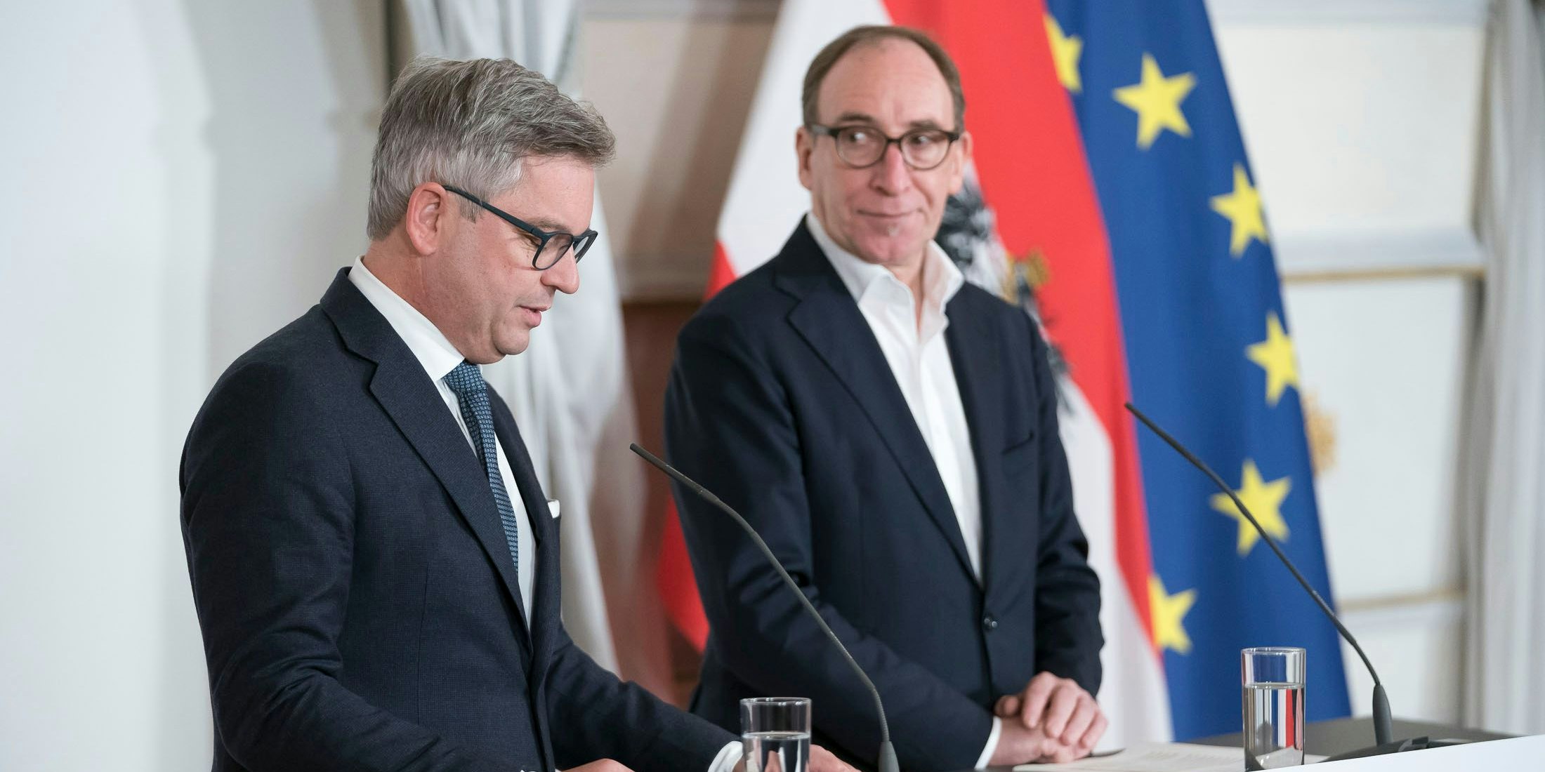 Finanzminister Magnus Brunner und Sozialminister Johannes Rauch stocken die Mittel der Heizkostenzuschüsse auf.