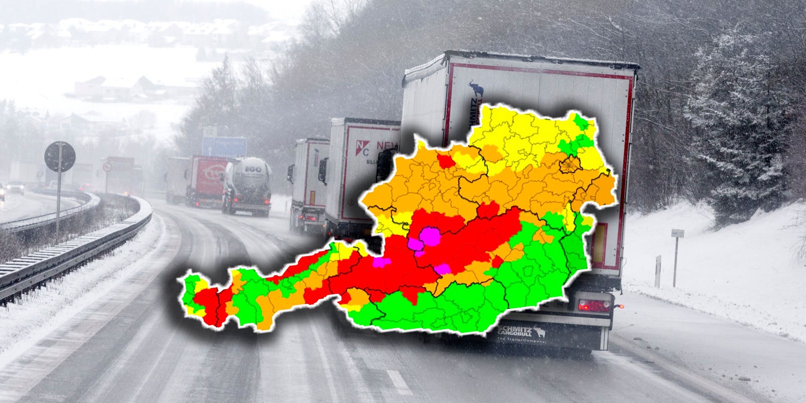 In den kommenden Tagen wird in Österreich starker Schneefall erwartet.