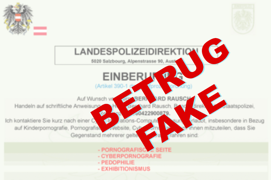 Mit angeblichen Ermittlungen im Kinderporno-Bereich wollen Betrüger derzeit User übers Ohr hauen.