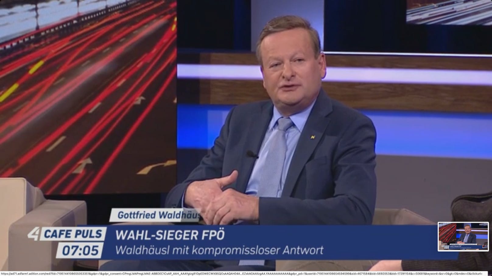 Gottfried Waldhäusl (FPÖ) sorgte mit seiner Aussage auf Puls 4 für Aufregung.