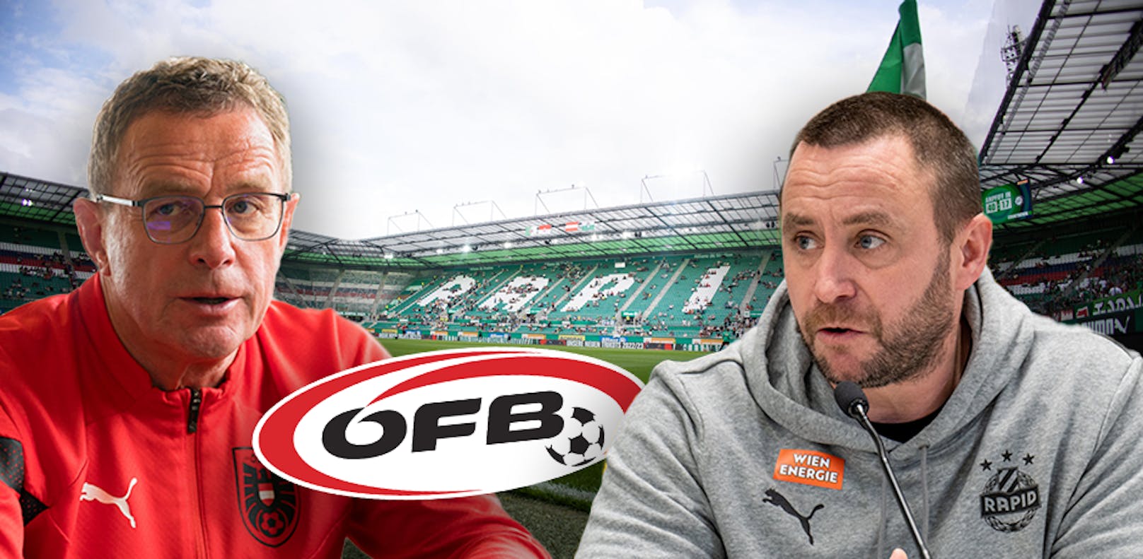 Ralf Rangnick will ÖFB-Spiele bei Rapid Wien austragen, Steffen Hofmann zeigt sich abwartend. 
