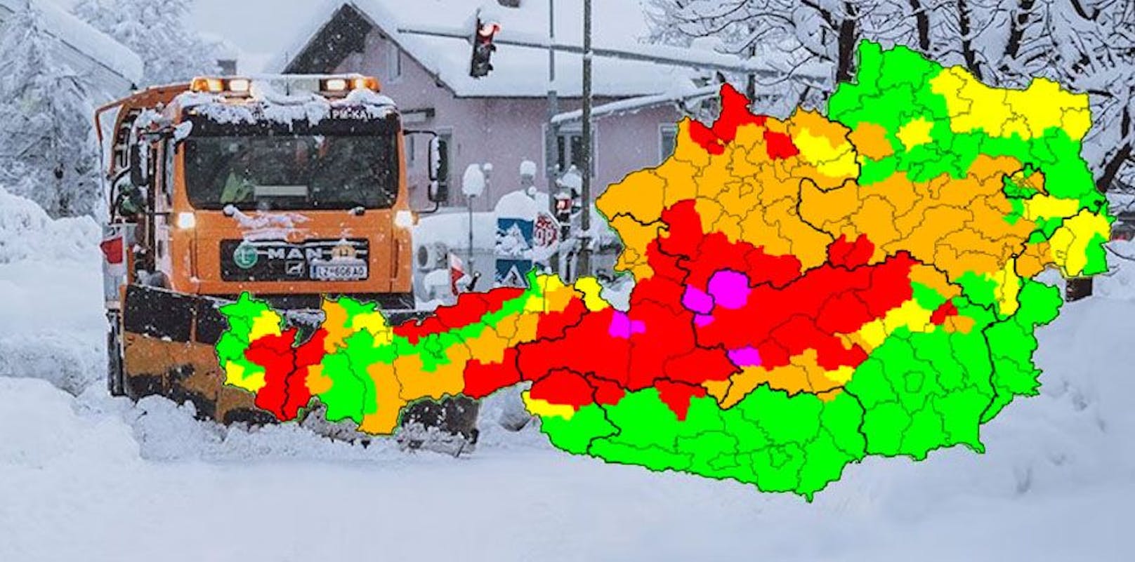 Höchste Unwetter-Warnstufe am Donnerstag in Österreich