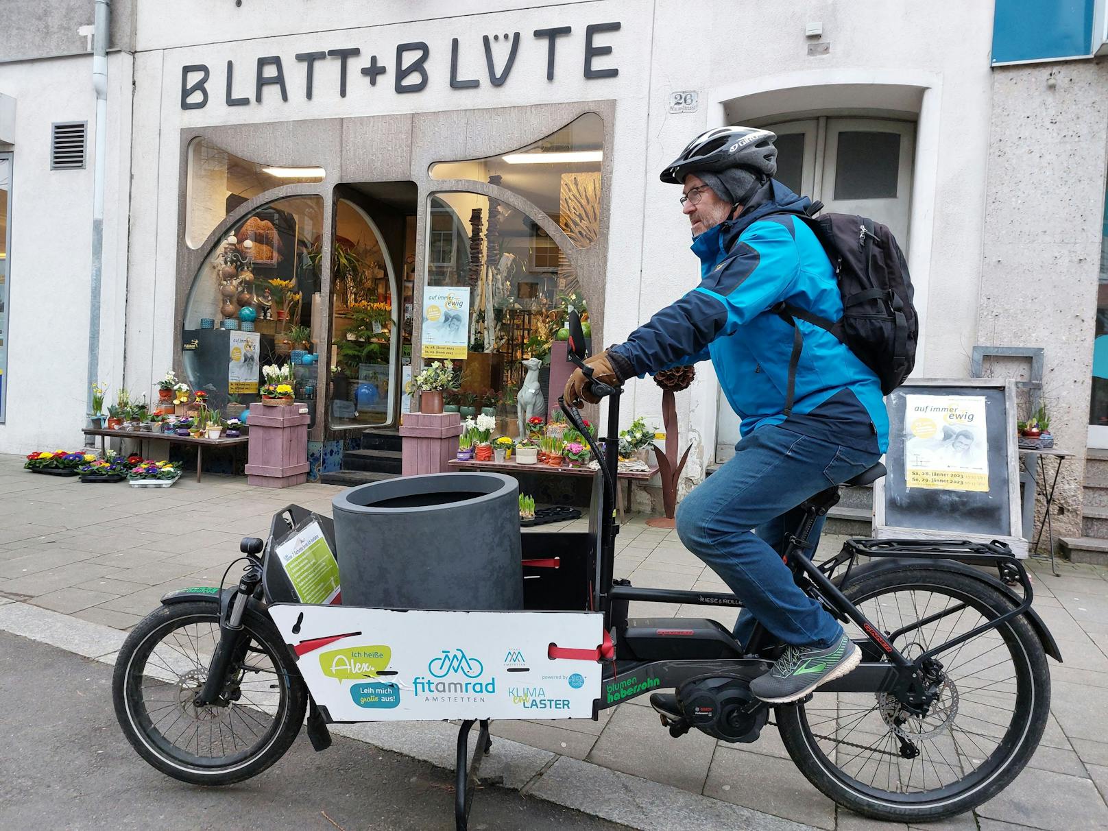 Joachim Wagner aus Amstetten hat sein Auto verkauft, ist auf Fahrrad, E-Bike und Lastenrad umgestiegen.
