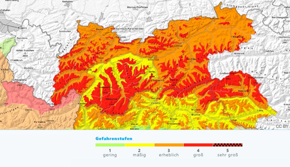 In Tirol herrscht aktuell große Lawinengefahr!