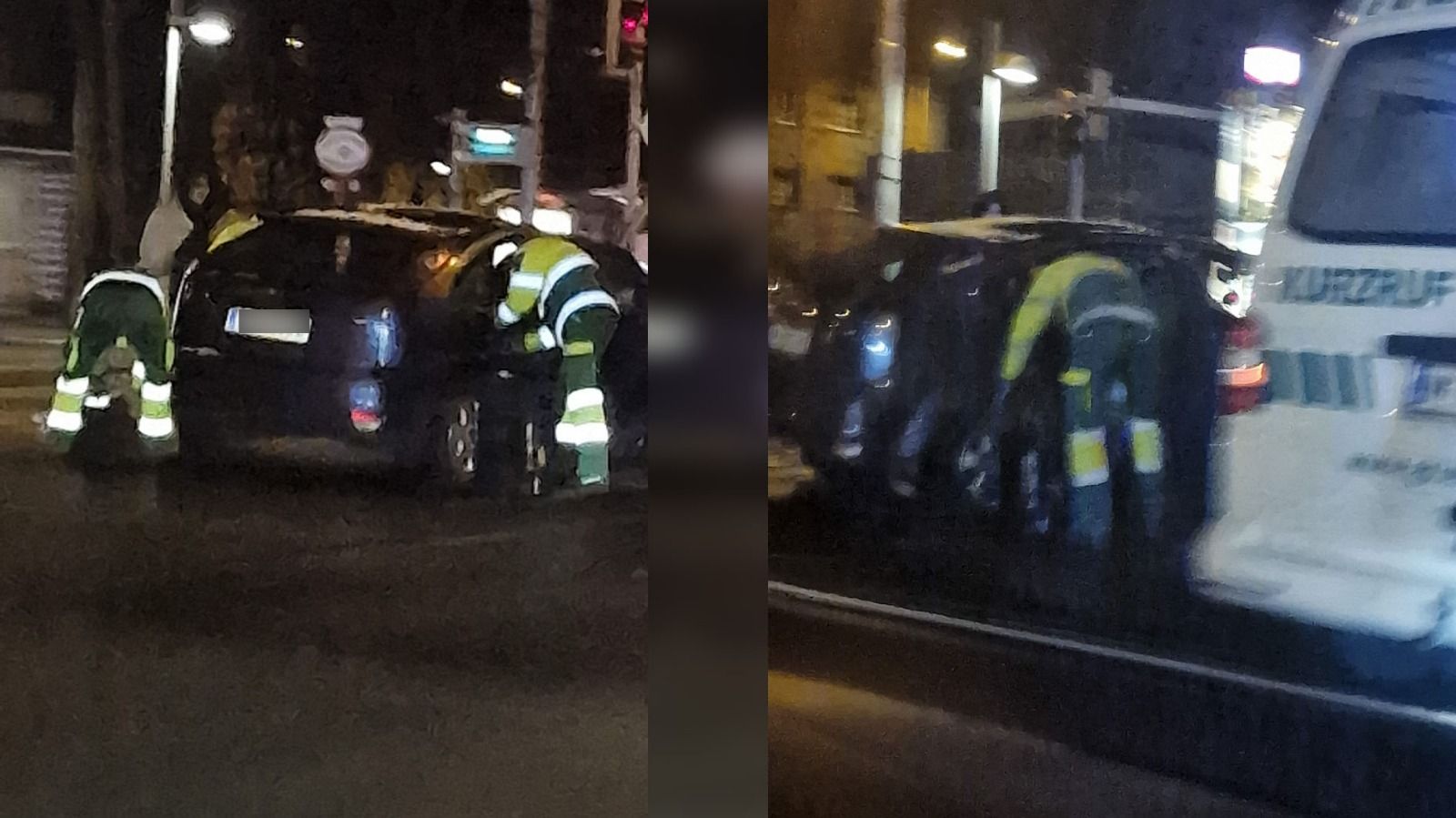 "Heute"-Leser Daniel beobachtete, wie das Auto gegen eine Laterne raste.