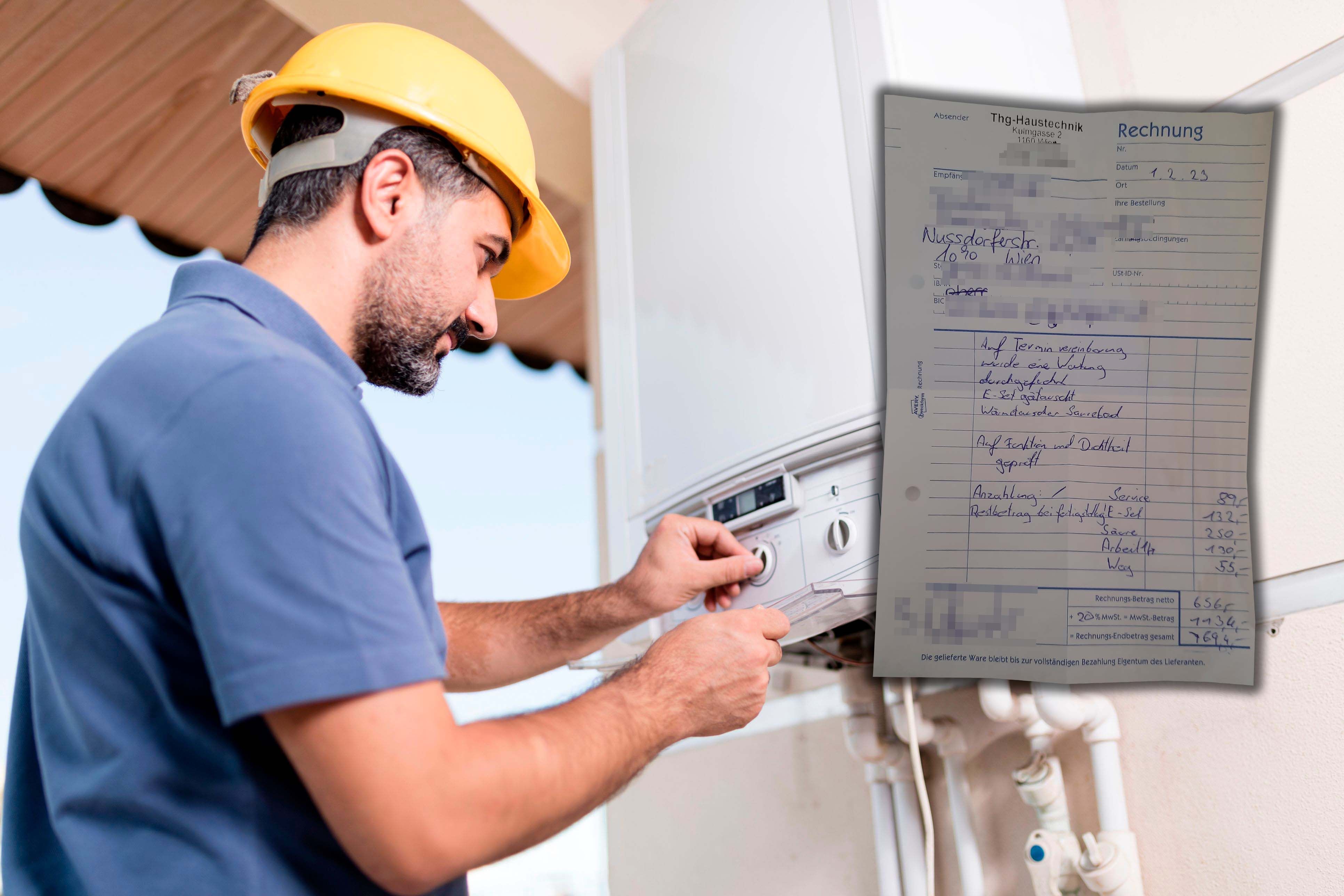 Eine Gemeindebaumieterin soll 770 Euro für einen Thermenservice blechen.