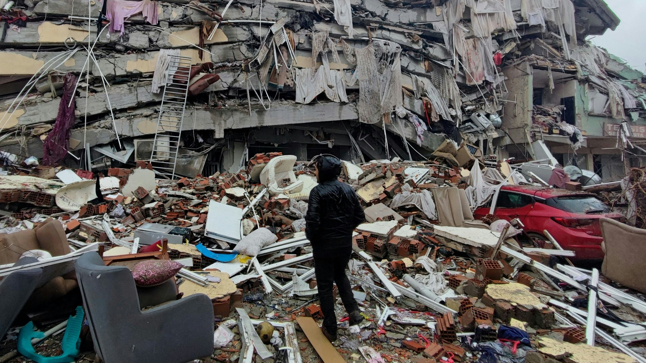 Das schwere Erdbeben in der Türkei am 6. Februar 2023 hat auch Teile der südanatolischen Stadt Kahramanmaras in Schutt und Asche gelegt.