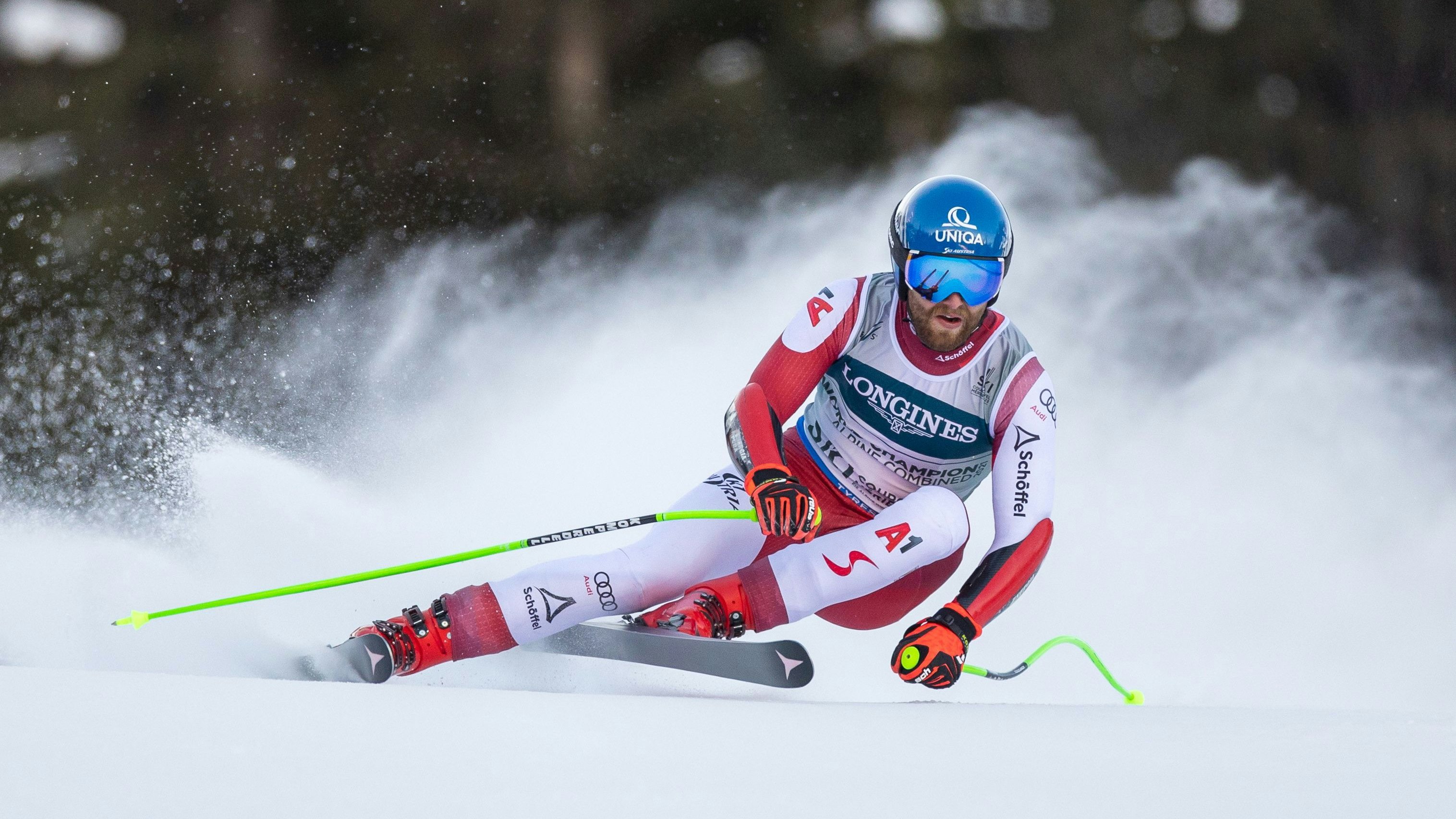 Marco Schwarz in der Kombination von Courchevel. 