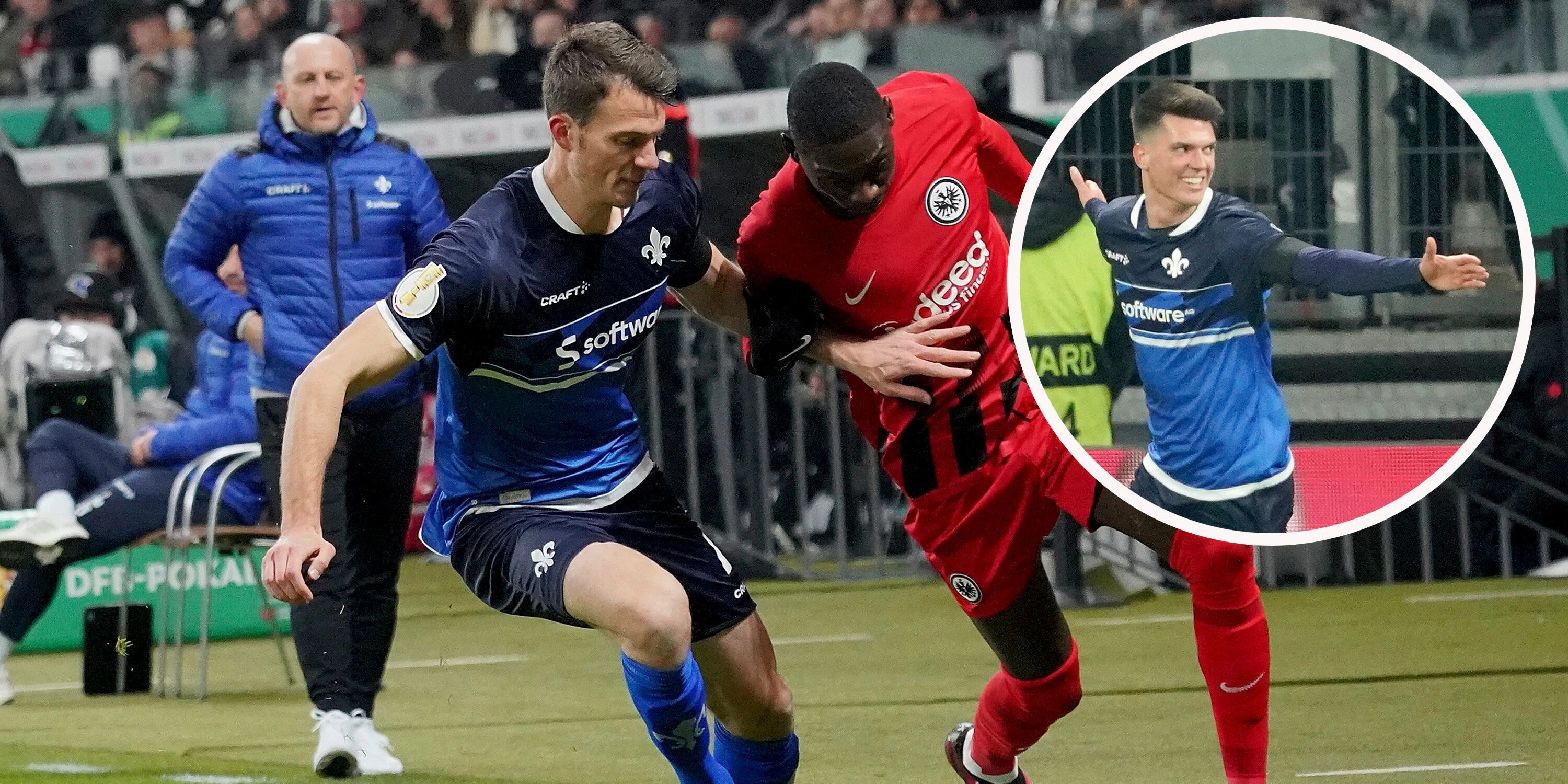 Mathias Honsak trifft doppelt, kann das Pokal-Aus gegen Frankfurt nicht verhindern.