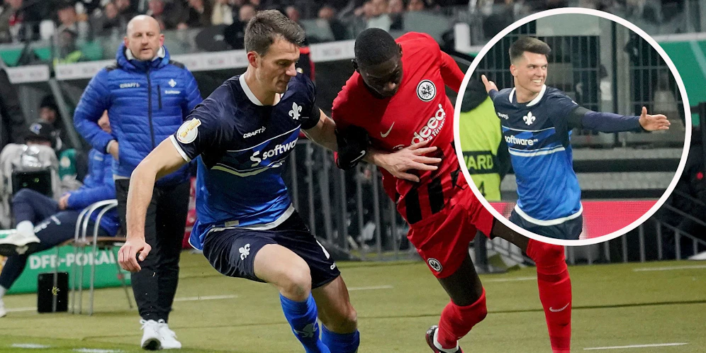 Mathias Honsak trifft doppelt, kann das Pokal-Aus gegen Frankfurt nicht verhindern.