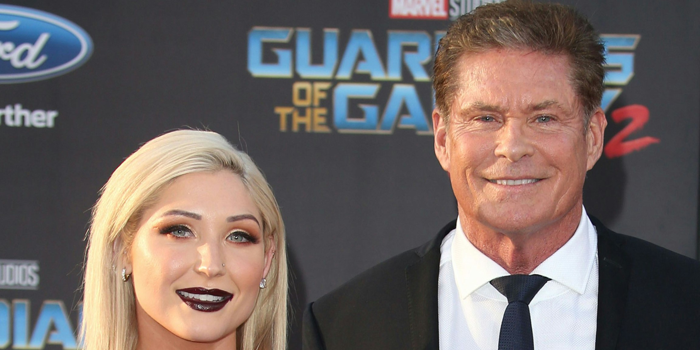 Auch am wichtigsten Tag an Taylors Seite: Papa David Hasselhoff.