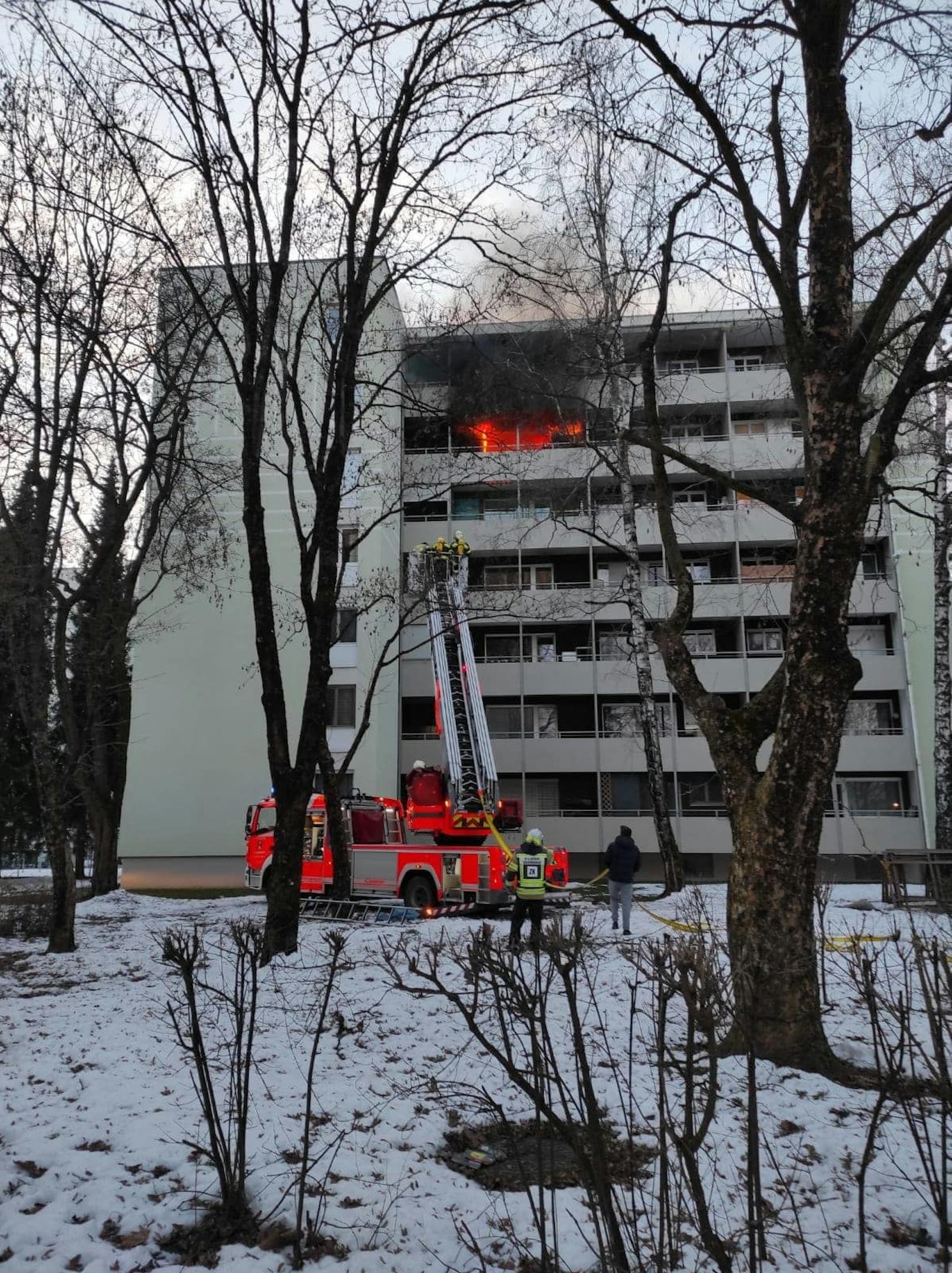 Tödlicher Wohnungsbrand in Klagenfurt am 6. Februar 2023.