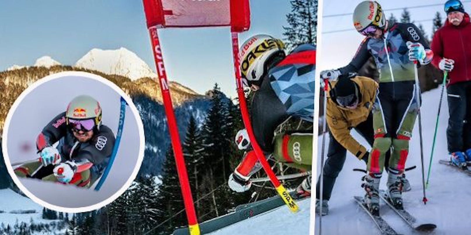 Marcel Hirscher testet die neuen Van-Deer-Speedski.