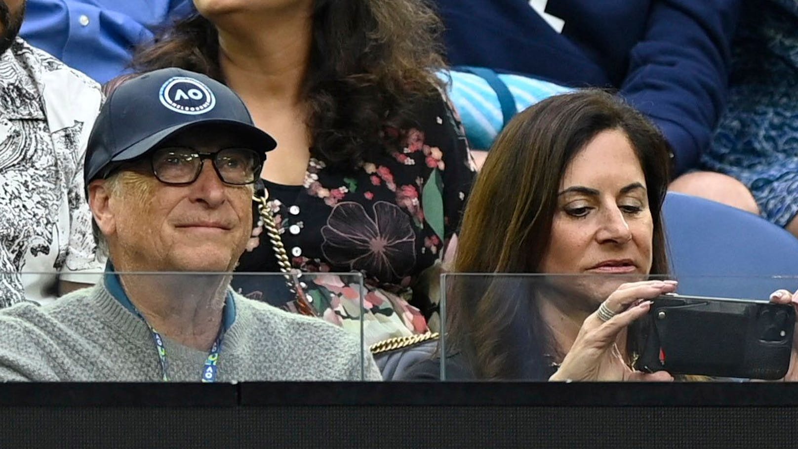 Bill Gates und Paula Hurd bei den Australian Open