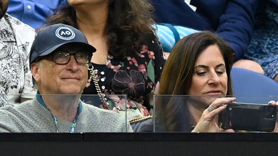 Bill Gates und Paula Hurd bei den Australian Open