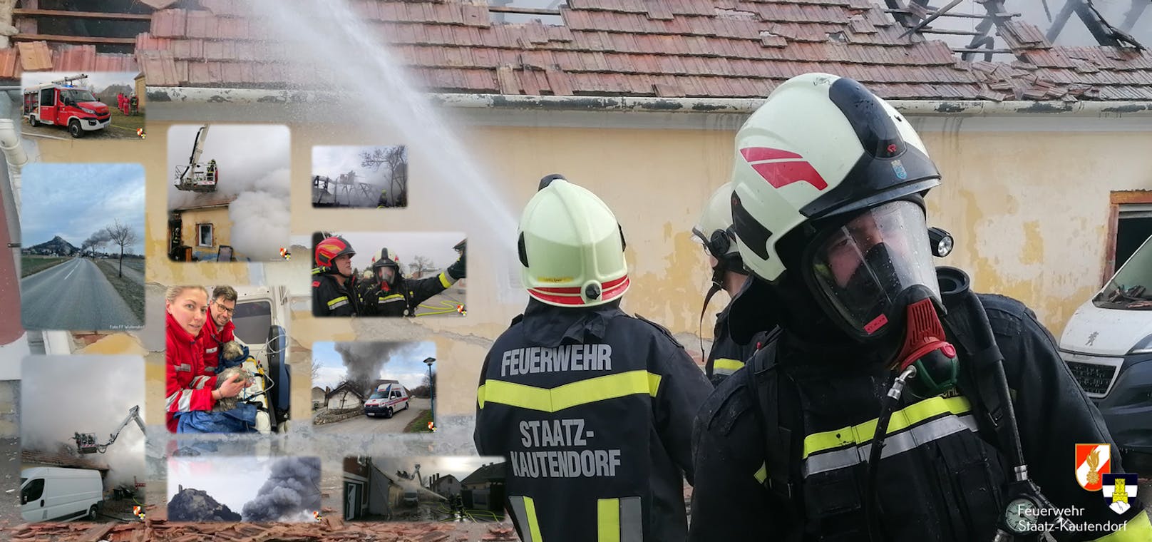 Großeinsatz bei Wohnhausbrand: Feuerwehr und Rettung vor Ort