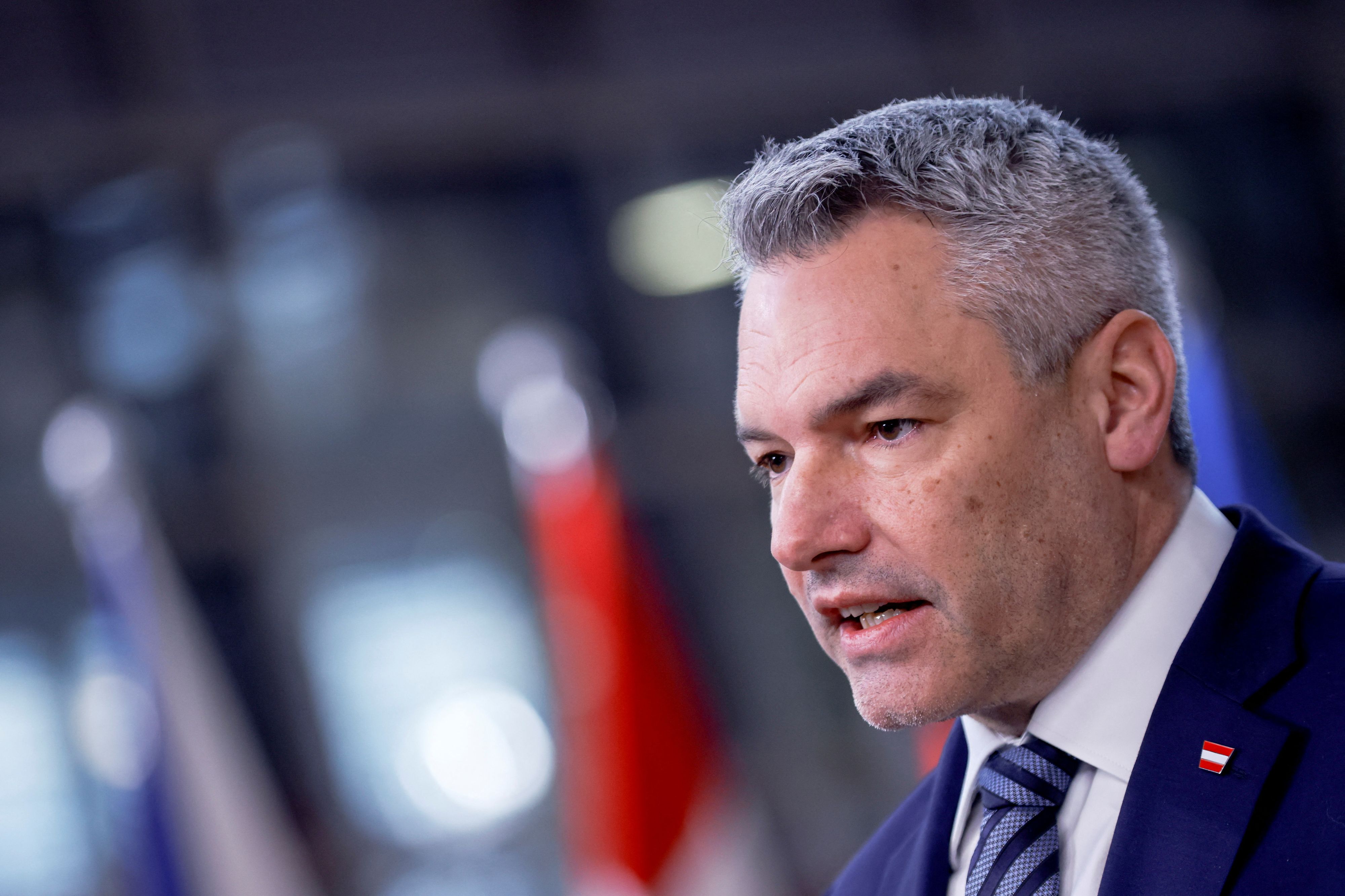 Will die EU-Abschlusserklärung blockieren, wenn es keine konkreten Migrations-Maßnahmen gibt: Bundeskanzler Karl Nehammer (ÖVP).