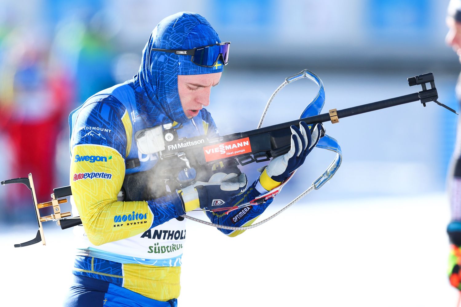 Sebastian Samuelsson hatte Probleme mit seinem Gewehr