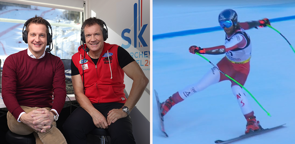 Armin Assinger verpasste den schweren Schnitzer von Marco Schwarz. 