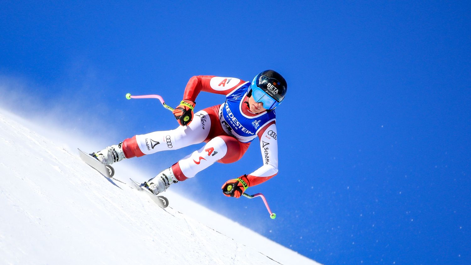 Stephanie Venier bei der WM in Meribel. 