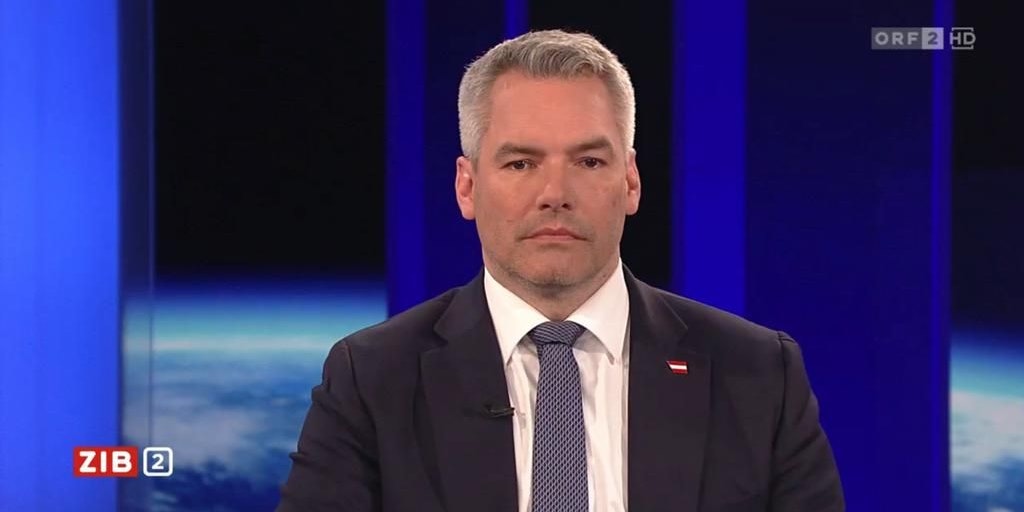 Bundeskanzler Nehammer war in der "ZiB 2" zu Gast.