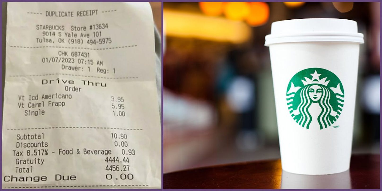 Starbucks verrechnete 4.000 Euro für zwei Kaffee