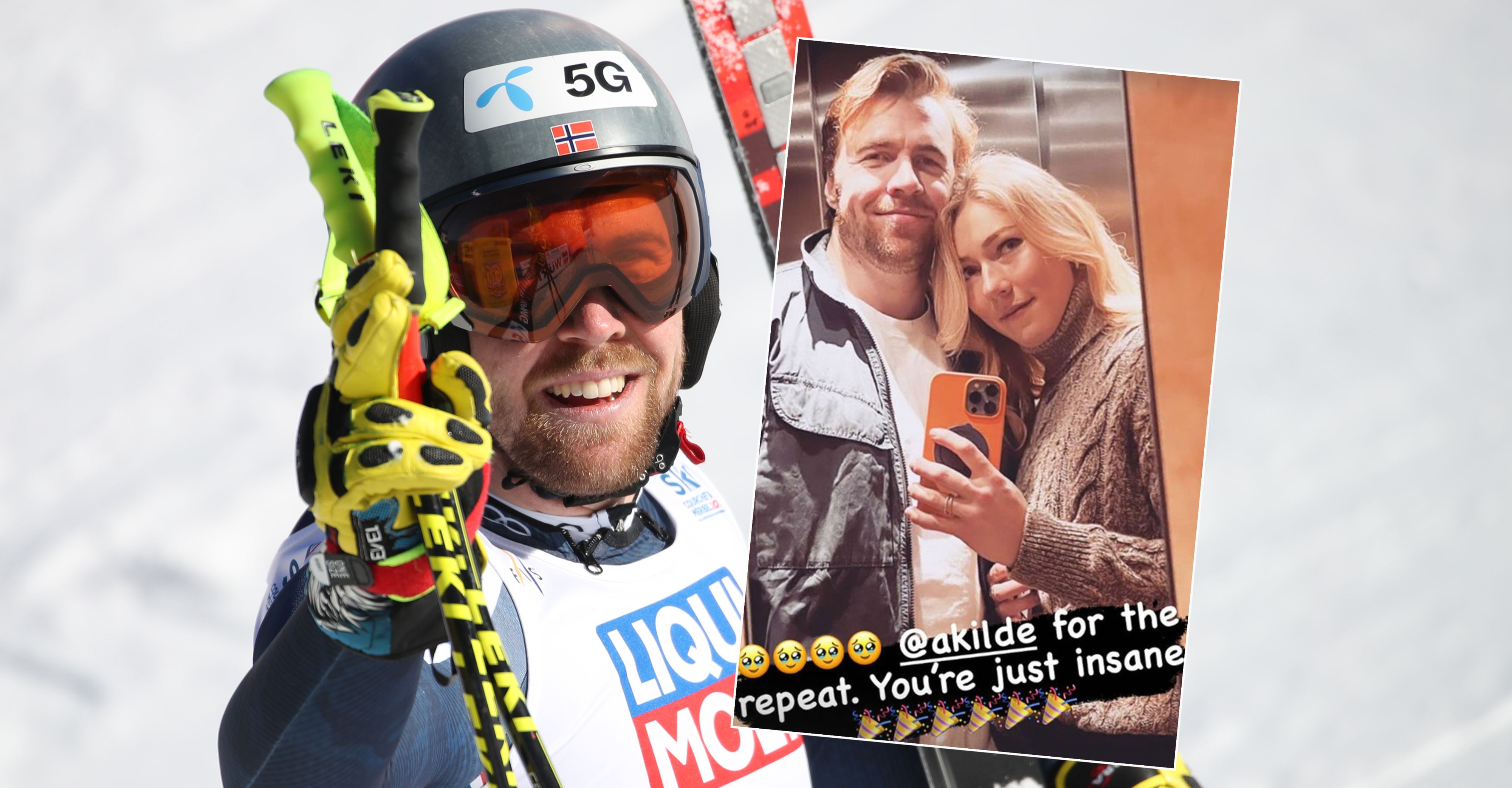 Glückliches Paar: Aleksander Aamodt Kilde und Mikaela Shiffrin