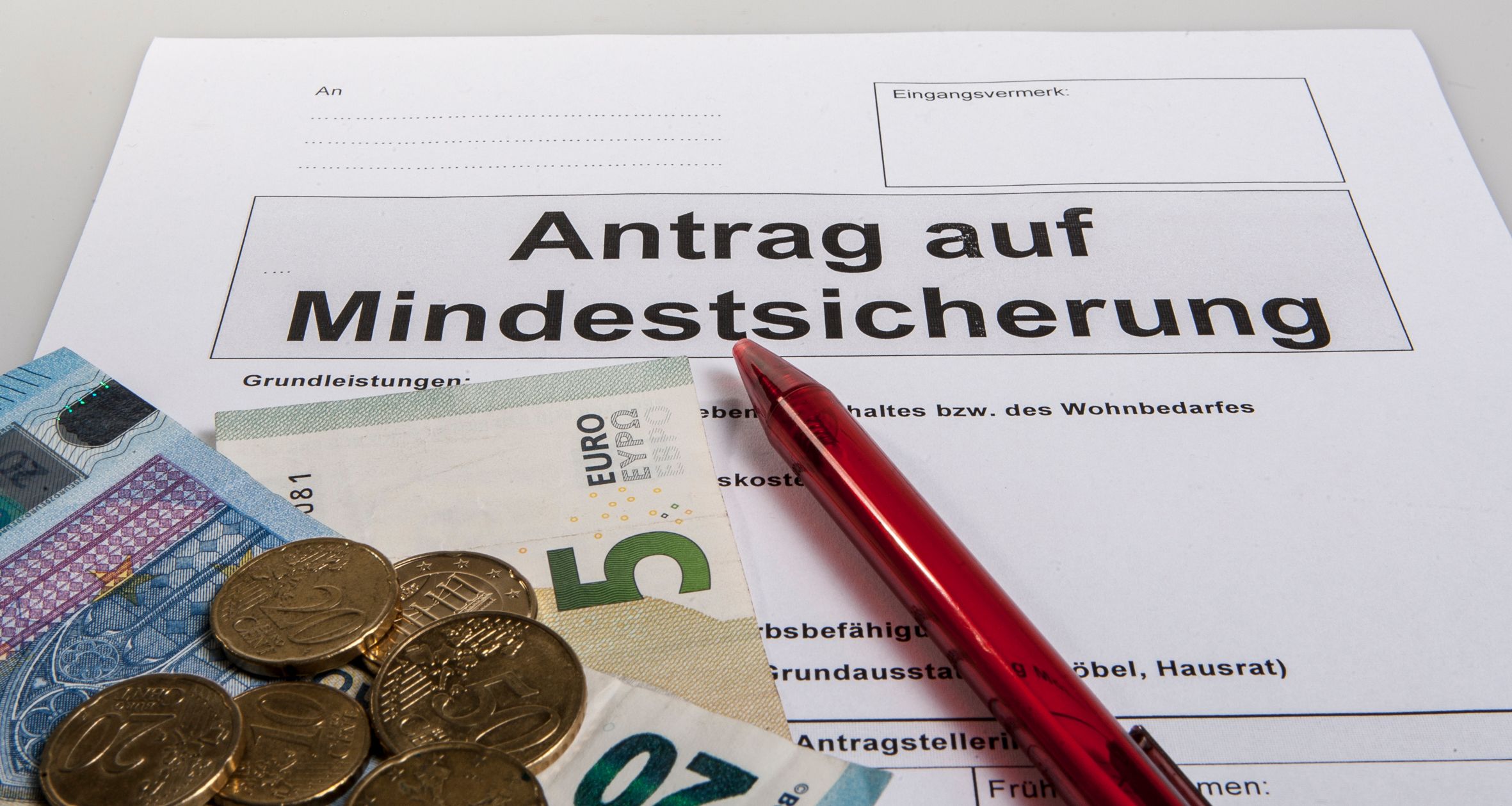 Ein Antrag auf Mindestsicherung.