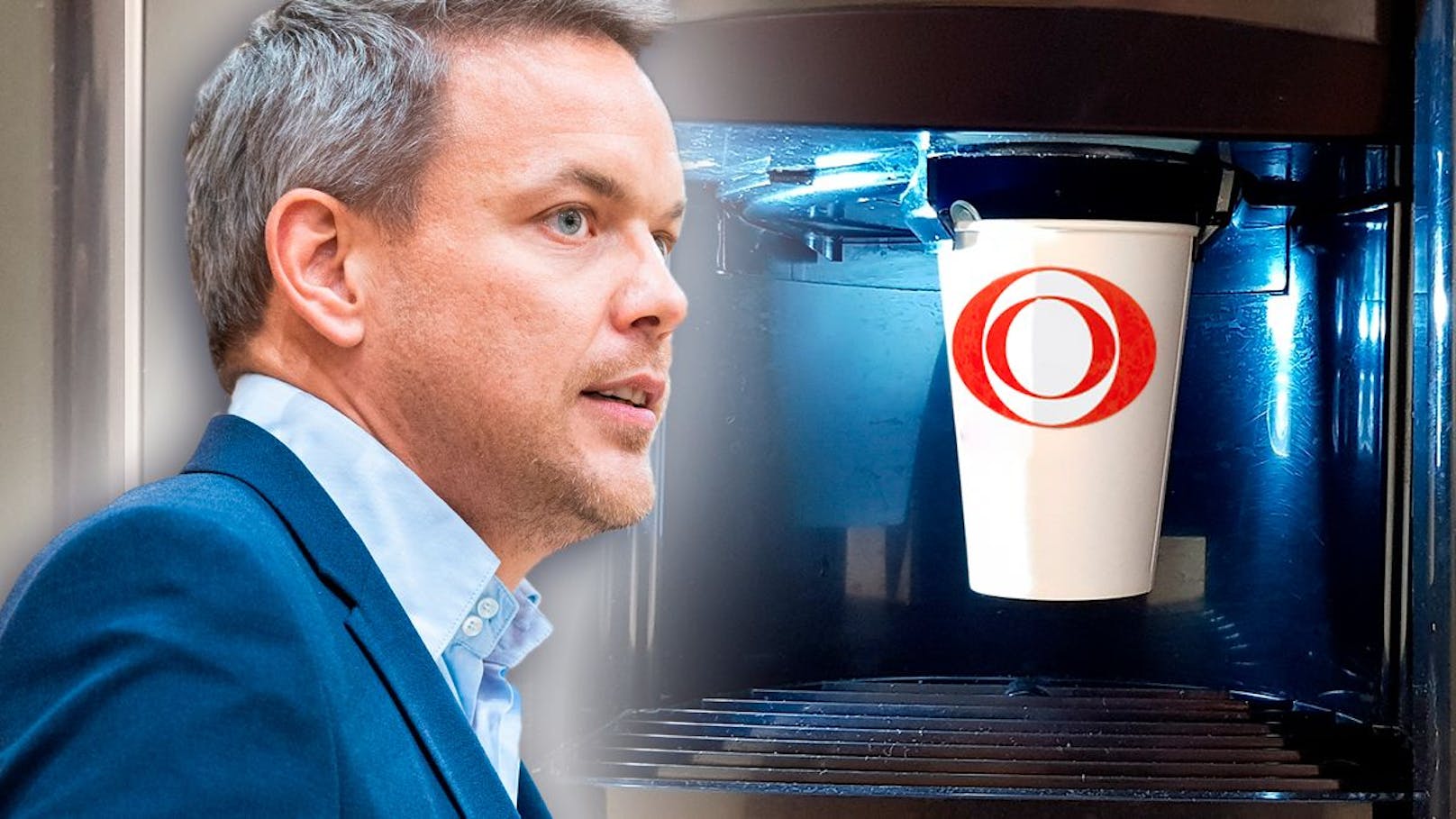 Martin Thür ist mit dem Automatenkaffee im ORF-Zentrum und dessen Preis nicht zufrieden.